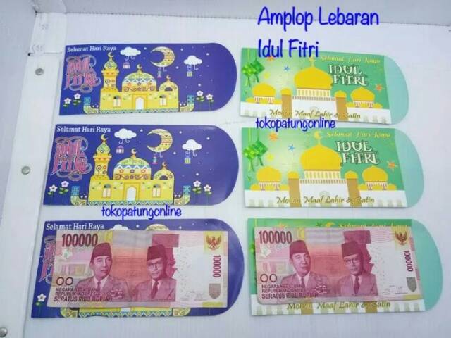 Amplop Lebaran Idul Fitri Besar Kartun Anak
