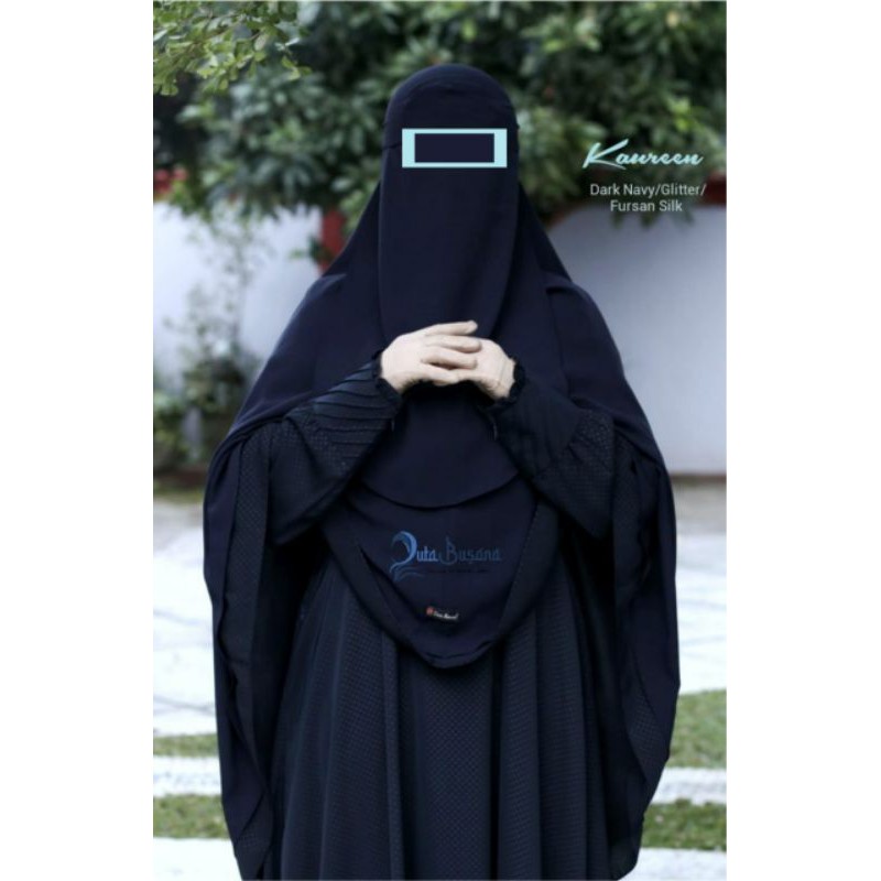 Gamis Set Kaureen by Duta Busana Motif Embossed Sangat Elegant untuk terlihat berkelas dan mewah