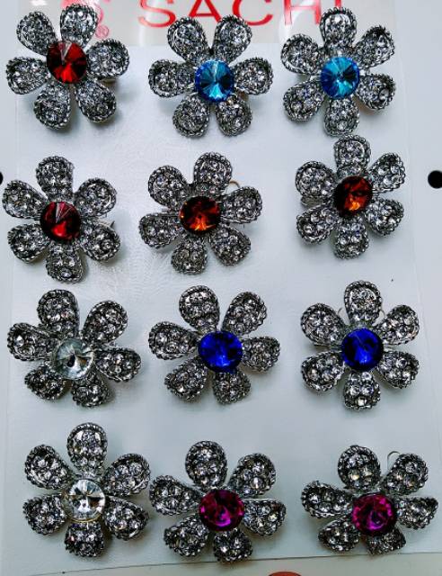 ISI 12PCS Brooch bunga BIANKA 1