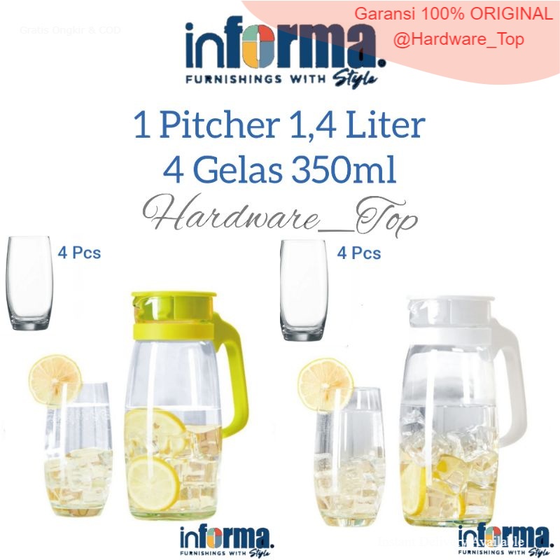 Informa Set Teko dan Gelas / Teko / Pitcher / Gelas / Jug