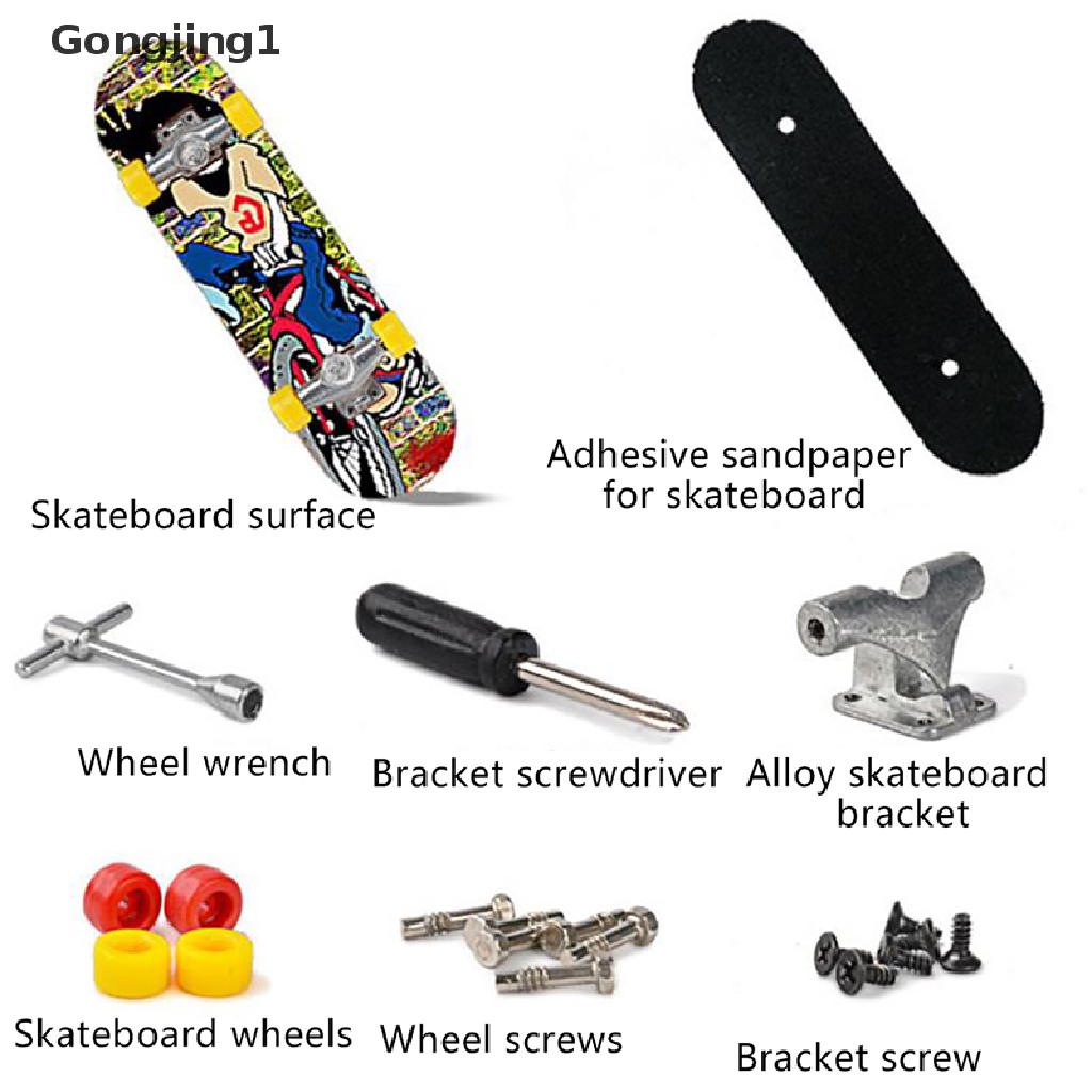 Gongjing1 Mainan Skateboard Jari Mini Untuk Anak