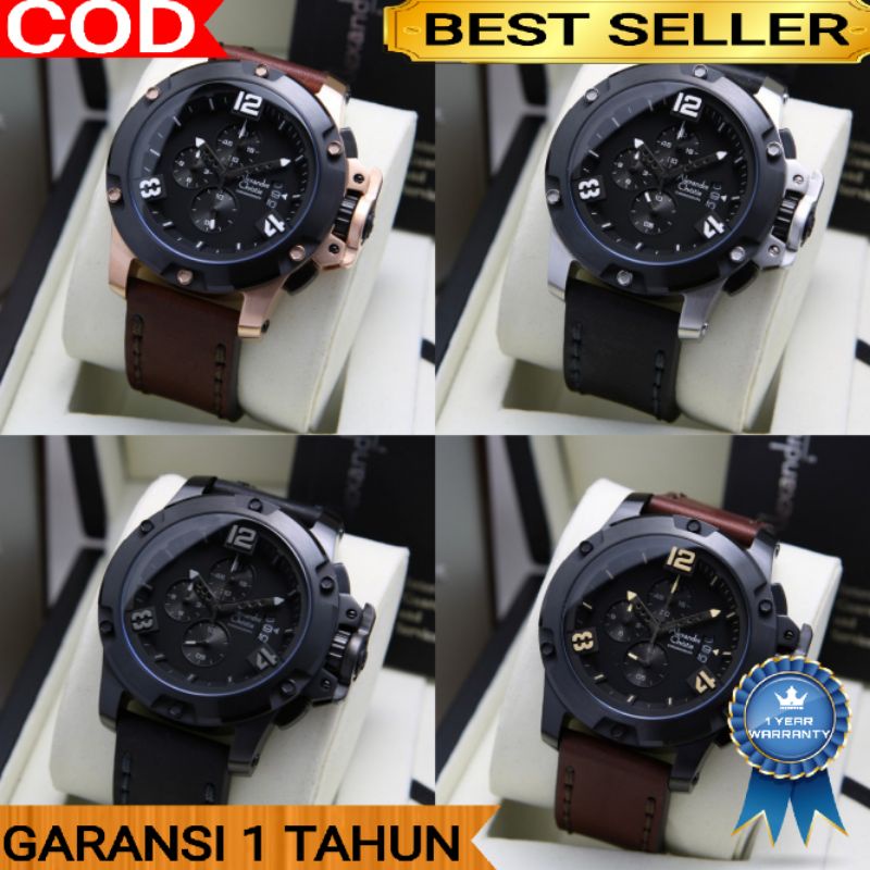 ALEXANDRE CHRISTIE PRIA AC 6295 KULIT ORIGINAL GARANSI RESMI 1 TAHUN