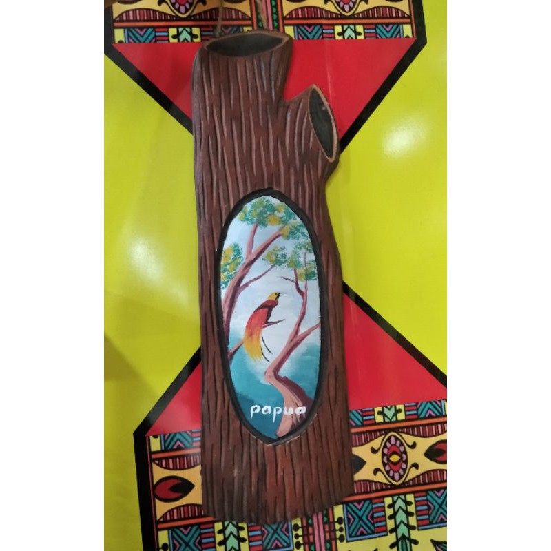 PAJANGAN LUKISAN FOTO KAYU CENDRAWASIH