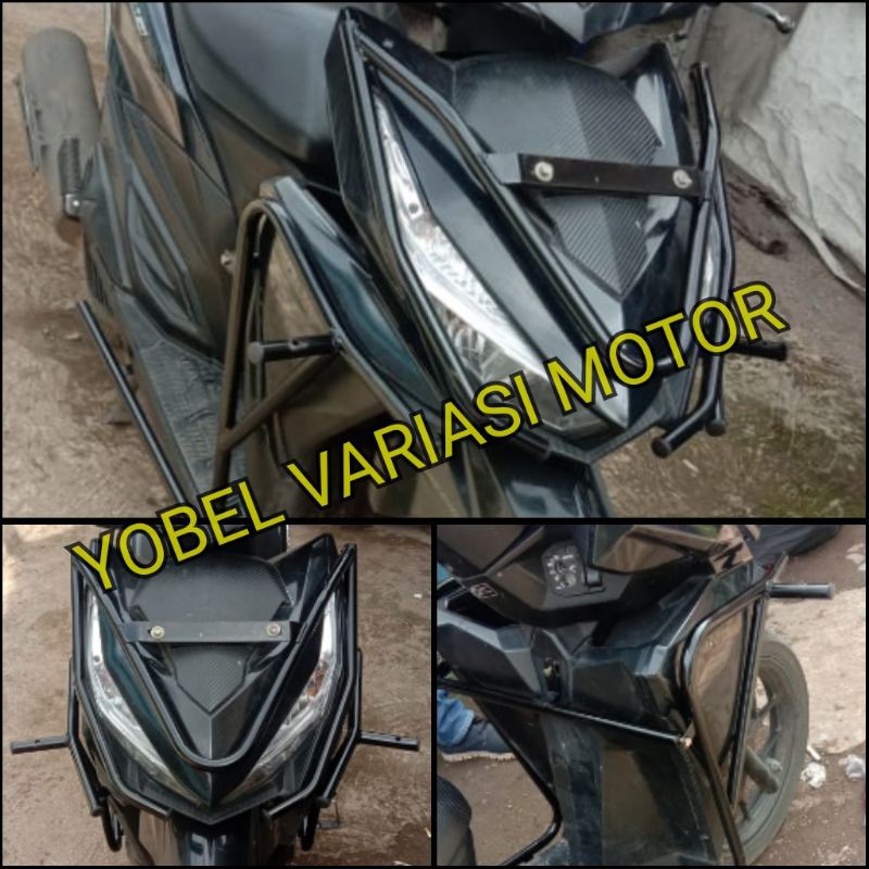 GUARDSET TUBULAR CRASHBAR HONDA VARIO TECHNO 150 DAN DUDUKAN LAMPU TEMBAK VARIO 150 TECHNO