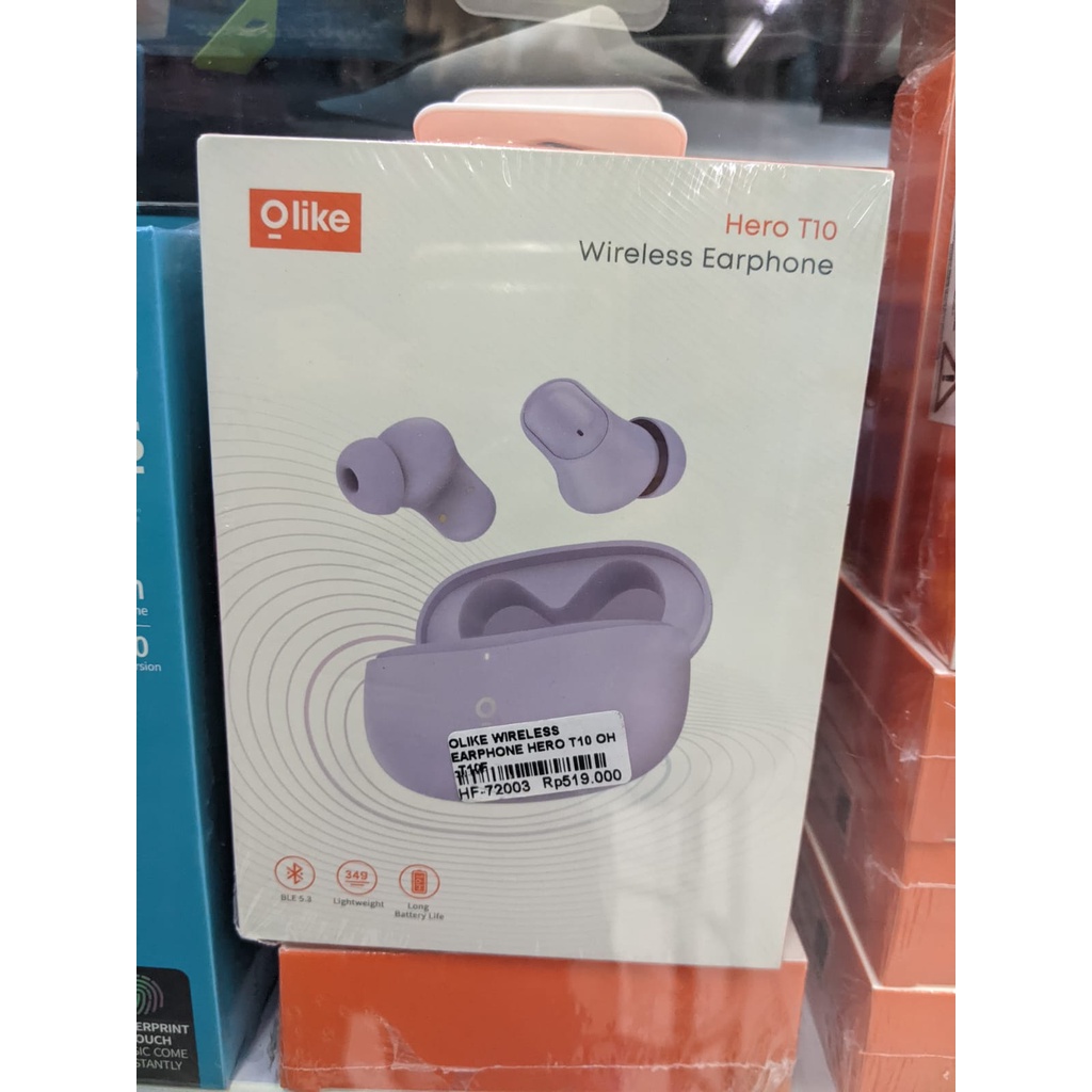 olike hero t10 tws wireless earphone macaron suara bass