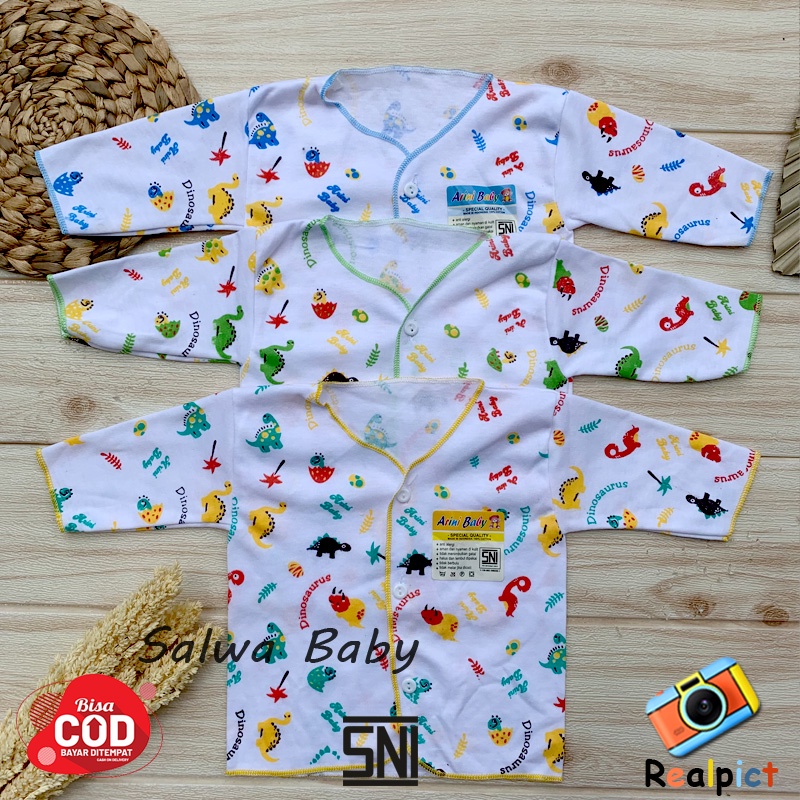 Kualitas Premium - 3 PCS Baju Bayi Baru Lahir Lengan Panjang Almeera Baby and Kids