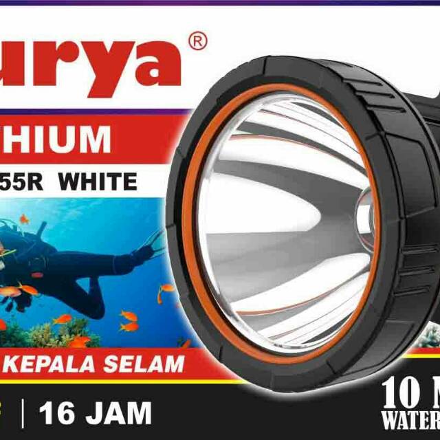 Senter Kepala Selam/Headlamp Diving 155R LITHIUM Water Resistan