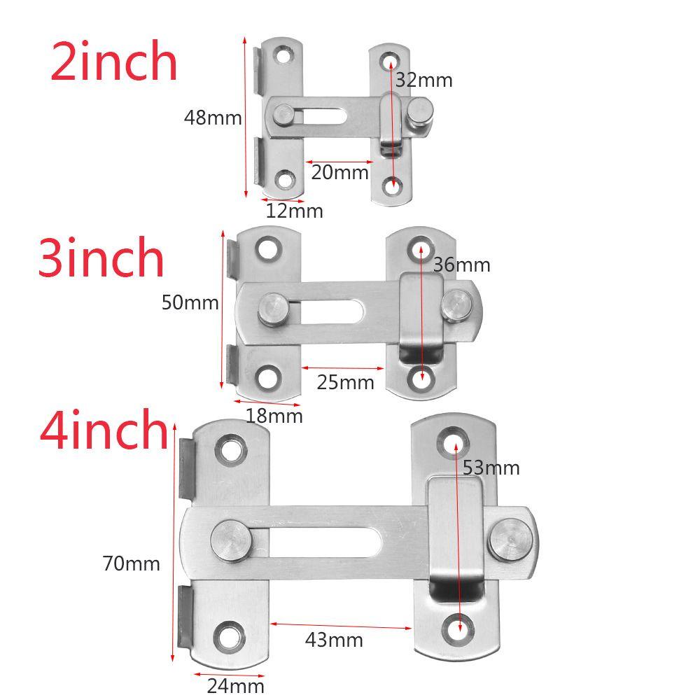 Nanas Pengait Engsel Sekrup Hardware Stainless Steel Silent Gate Buckle Pengaman Kabinet Catches