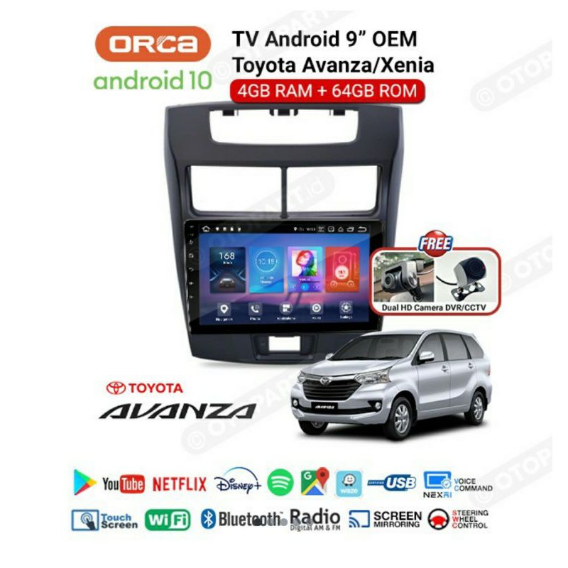 Head unit oem avanza - tv android toyota avanza - tv android orca 9 inch
