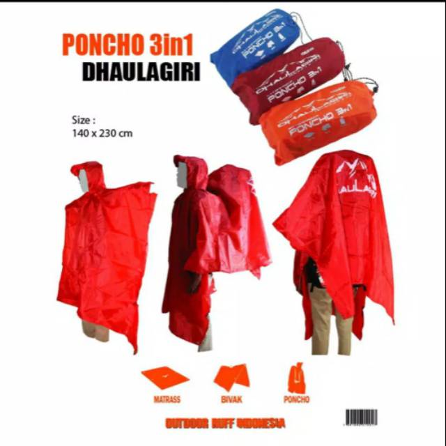 Mantel Jas Hujan Ponco 3IN1 Dhaulagiri