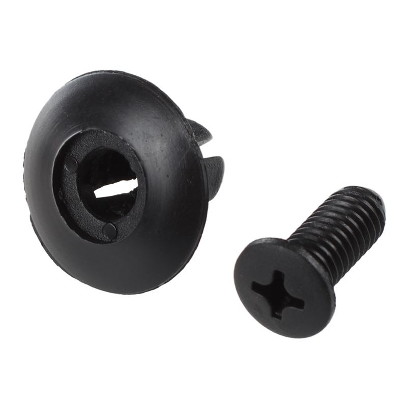 20pcs 8mm Lubang Push in Expanding Screw Panel Klip Plastik Rivet Hitam