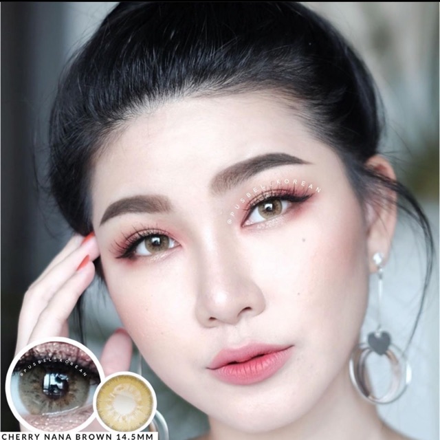 Cherry nana brown &amp; gray softlens original korea high quality