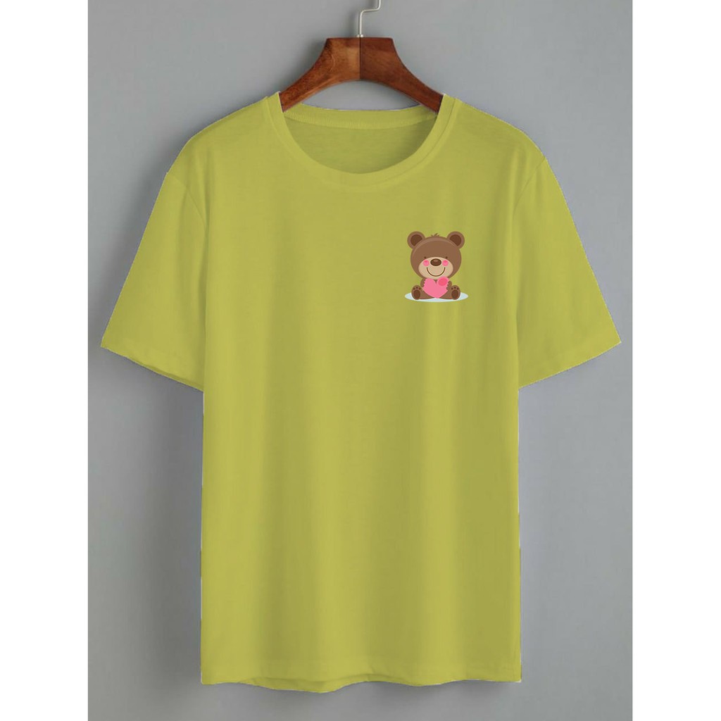 kaos cute bear love/ kaos wanita / KATUN 24S