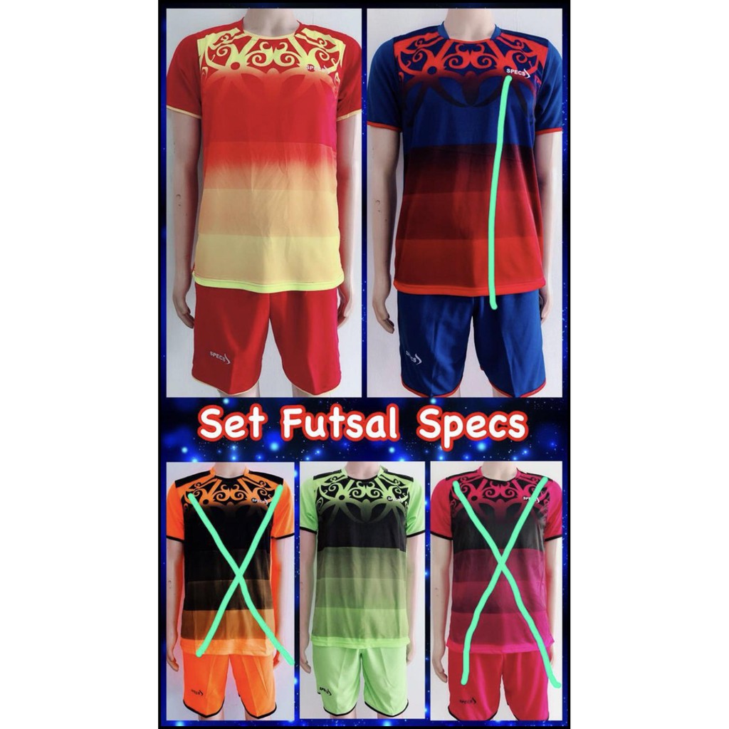 Baru Kaos Baju Jersey Sepak Bola Futsal Specs 1 Stel