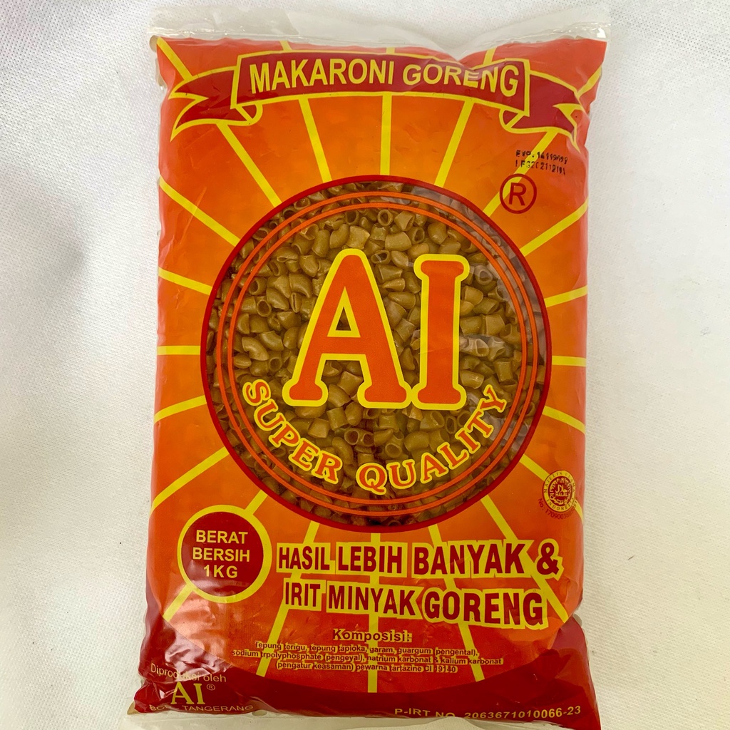 

Makaroni Cincin Mentah AI OK Kualitas Super