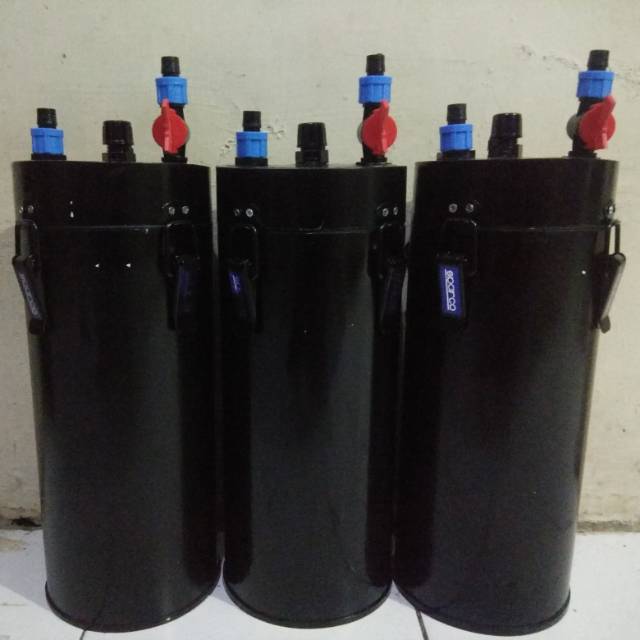 Filter canister DIY 6 inch hitam (fullset ph 1800)