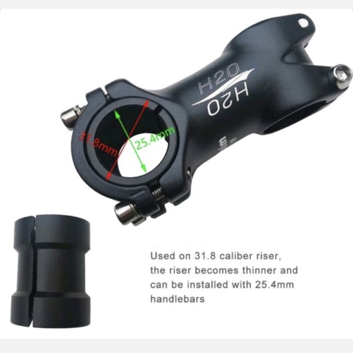 Adaptor Handlebar Stem 25,4 to 31,8 mm Clamp adaptor stang ke stem