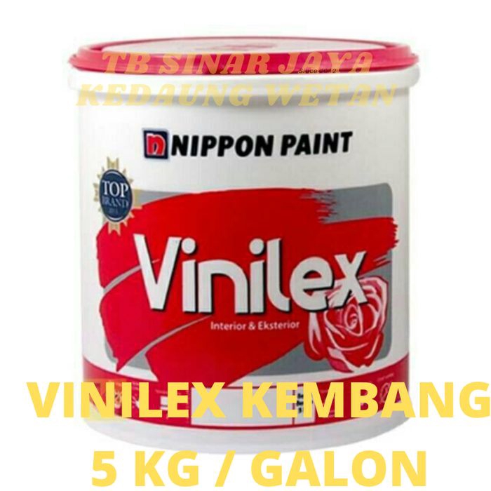 Cat Tembok Vinilex 5 kg - Nippon Paint Vinilex Kembang 5kg- / Cat Tembok Vinilex5000 putih