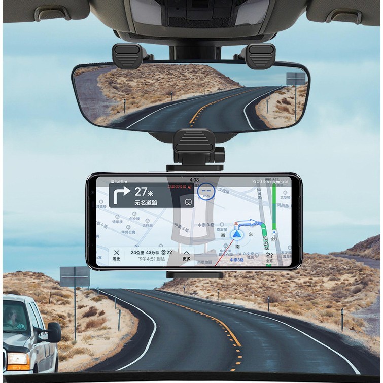Bracket Holder HP Smartphone Spion Mobil Rearview Bracket