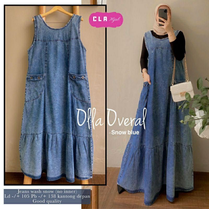 Olla overall + moela * overall jeanswash ori