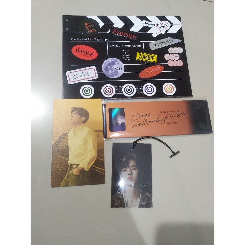 

Day6 printilan negentropy entropy (wonpil mc, filmroll one&, stickers, jae bookmark enthropy)
