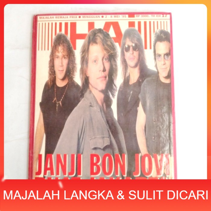 Majalah HAI No.17 Mei 1995 BON JOVI ( HARD COVER ) Langka