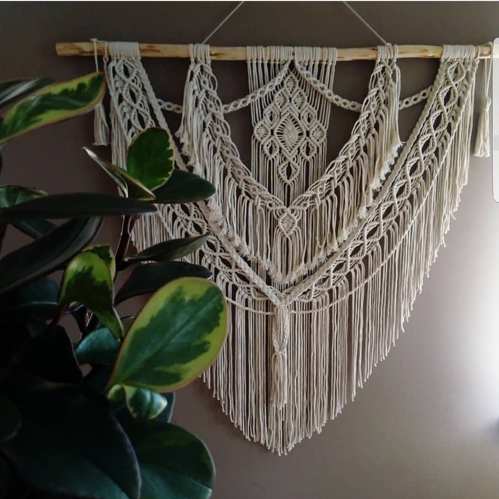 люстра макраме в интерьере