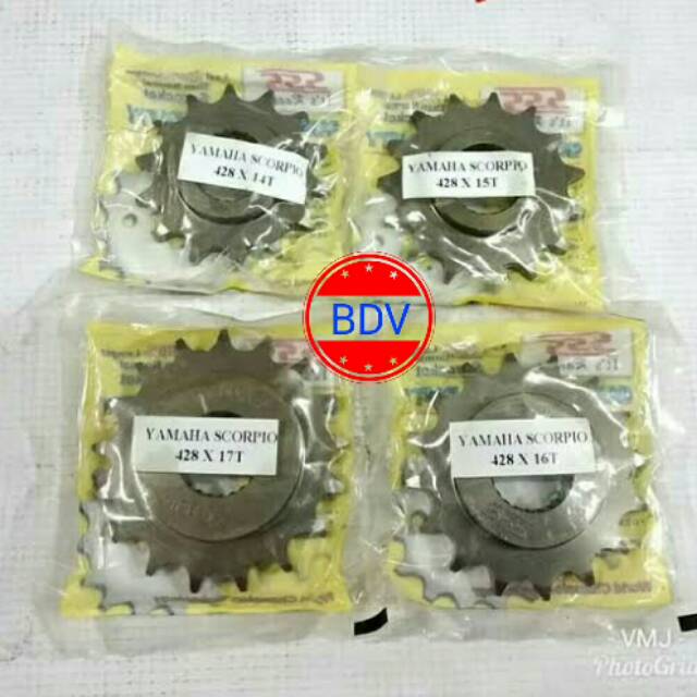 Gear/ Gir Depan SSS 428 Scorpio 428 X 14T, 15T, 16T
