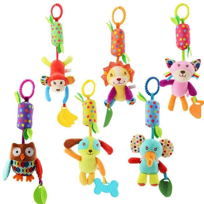 boneka gantung bunyi krincingan rattle mainan anak bayi balita