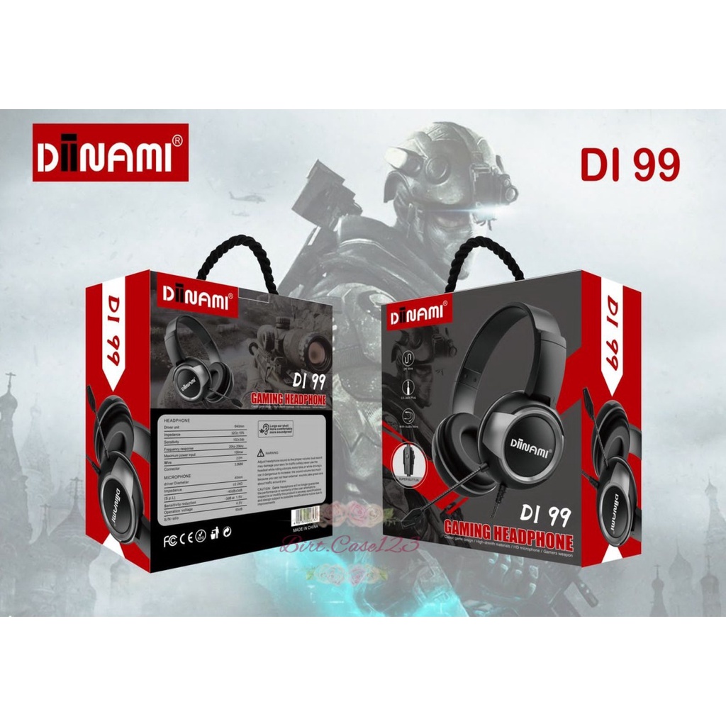 Headset Gaming Headphone Gaming DIINAMI DI99 SUPER EXTRA BASS GAMER WEAPON SUPER BUTTUN GARANSI  1 BULAN BC6197