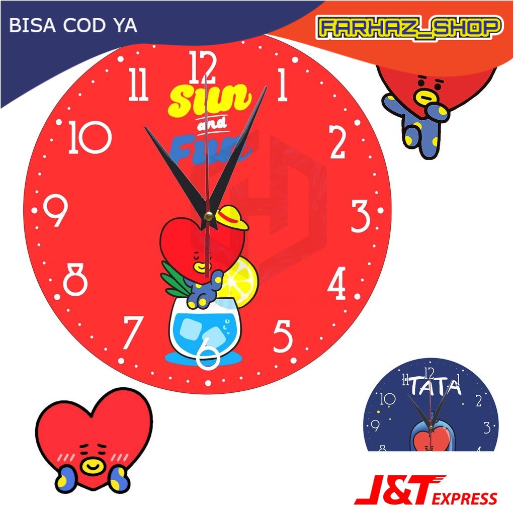 JAM DINDING BTS BT21 KEREN TATA FREE BATERAI