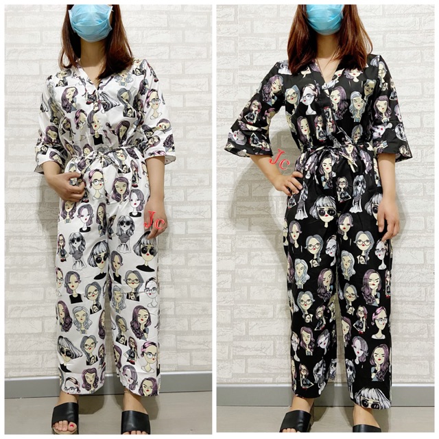 JC- JS Kimono Girly Panjang / Jumpsuit Wanita terbaru / Jumpsuit wanita murah / Js Muslimah