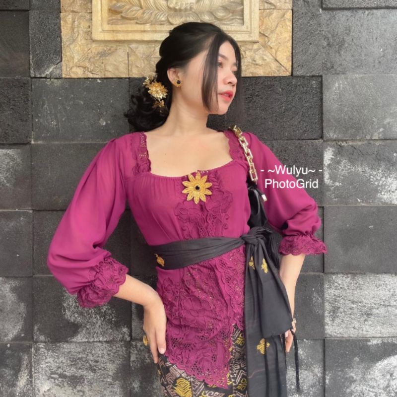 Kebaya Bordir Bali/ kebaya bordir terbaru kerut dada dan kerut tangan / bagus murah bali