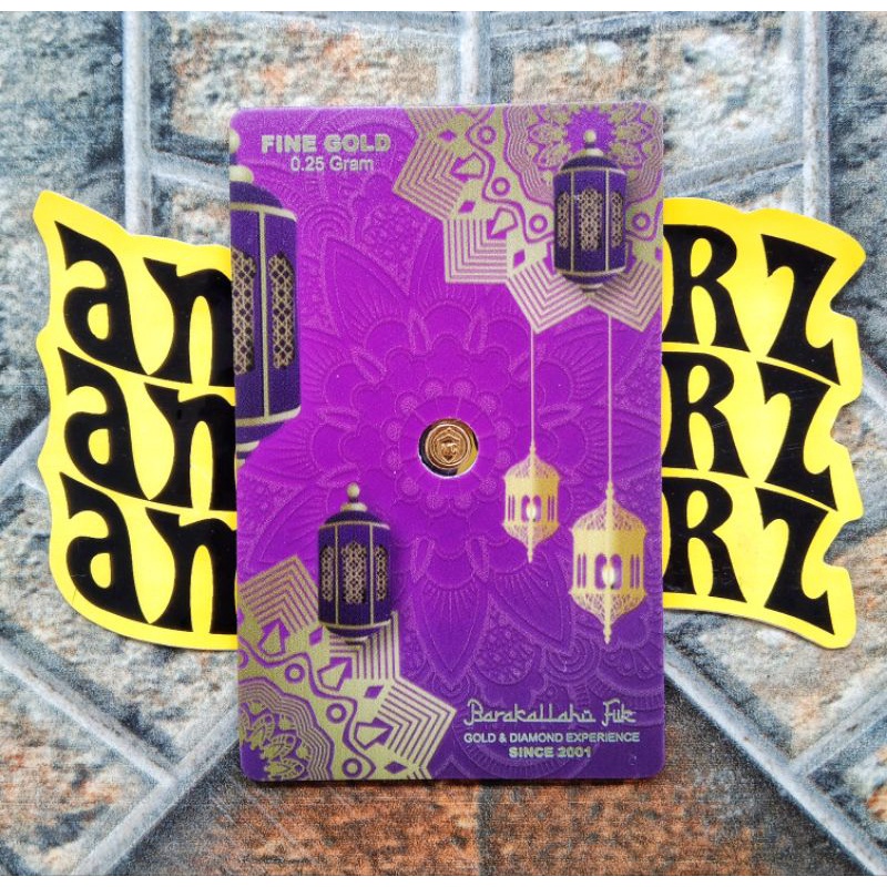 MINIGOLD BARAKALLAHU FIK GIFT SERIES BERAT 0,25 GRAM FINE GOLD 999,9 %
