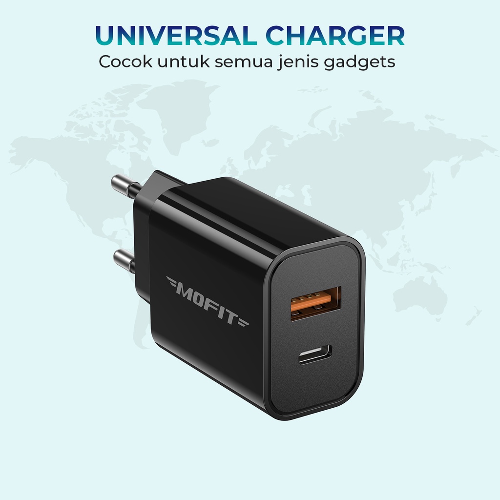 Mofit MPD20 - Quick charge 3.0A + PD 20 Watt Wall Charge