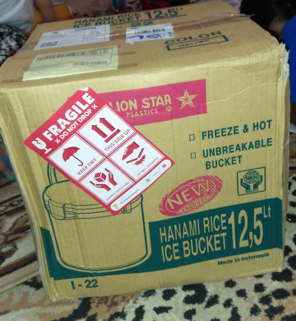 Lion Star Hanami Rice Ice Bucket 12,5 L I-22 Termos Beras Tempat Es Tempat Penyimpanan Beras