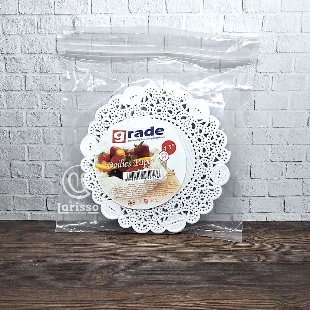 

GRADE DOILIES PAPER ROUND WHITE UK=4,5