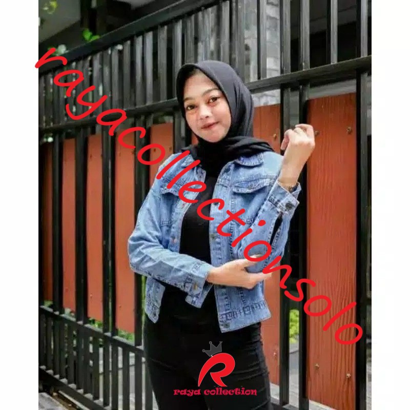 JENNY JAKET JEANS SNOW / JAKET JEANS WANITA / JAKET SNOW JEANS