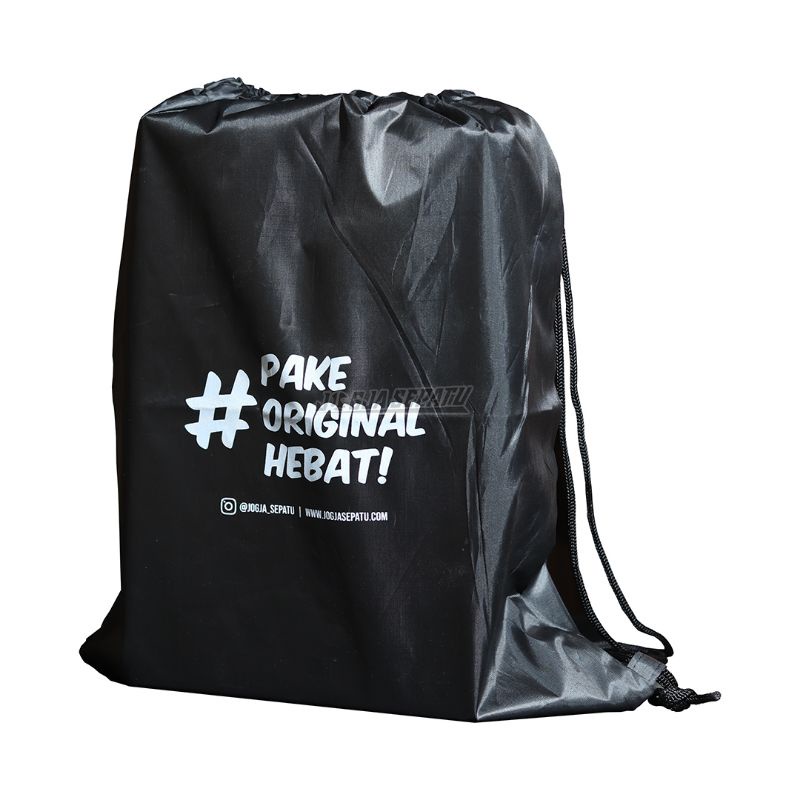 Jogja Sepatu Tas Gymsack V3 Pakai Original Hebat - Black/White