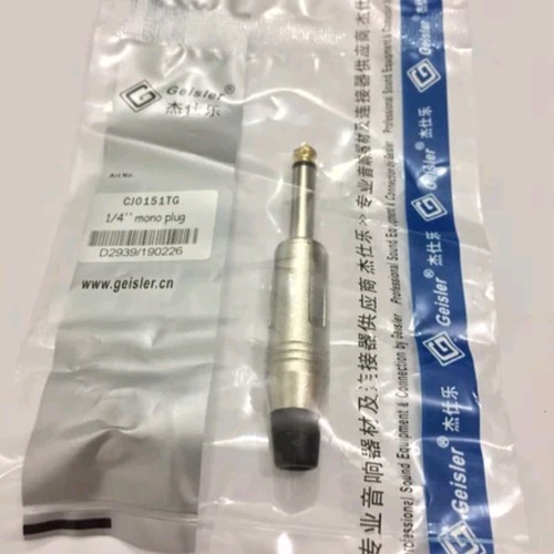 GEISLER Jack Audio Mic Akai Mono Mono Plug 6.35mm 1/4 6,35mm