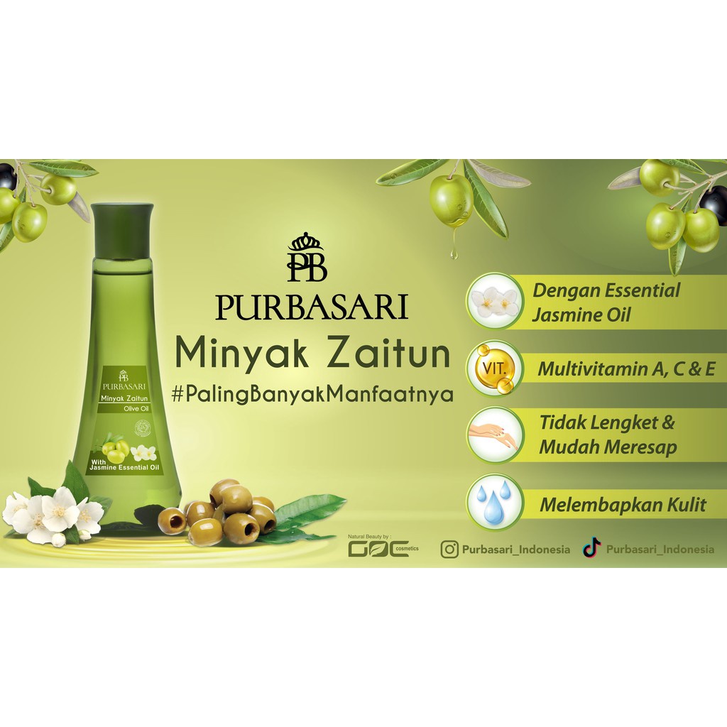 Purbasari Minyak Zaitun With Jasmine Essential Oil