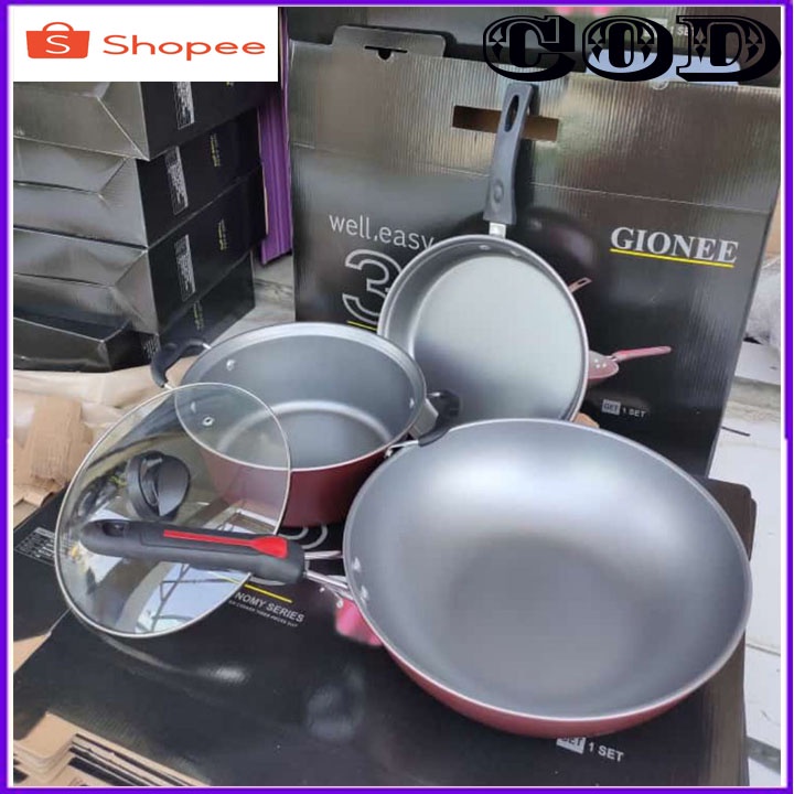 Cookware Set 3 Pcs WHO / Gionee Panci Serbaguna BERGARANSI RESMI 1 TAHUN MANTAP