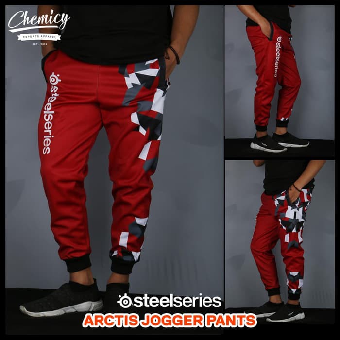 Steelseries Arctis Jogger Gaming Pants / Celana Training - Red / Merah