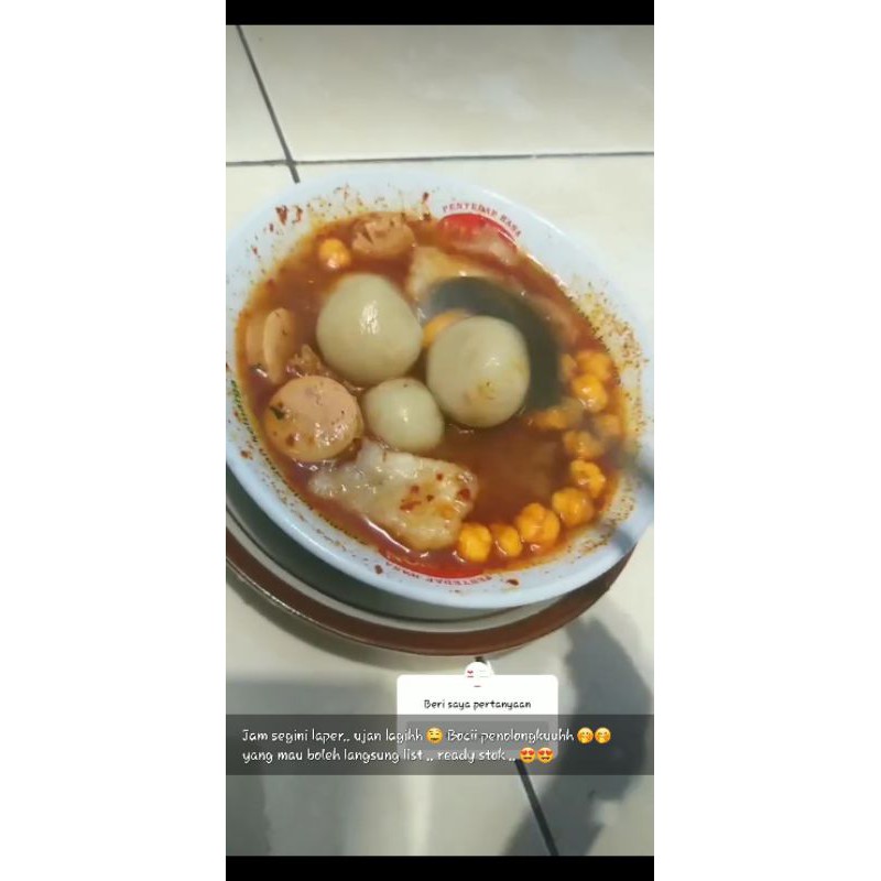 

Makanan Boci Bakso Aci Pedas Homemade isi soslur