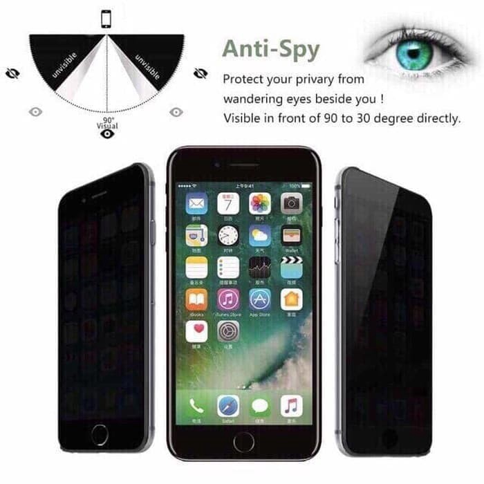 TEMPERED GLASS SPY PRIVACY OPPO A12 ANTI GORES KACA PRIVASI