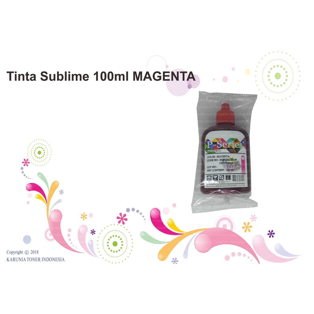 Tinta Sublime 100ml CYAN MAGENTA YELLOW BLACK