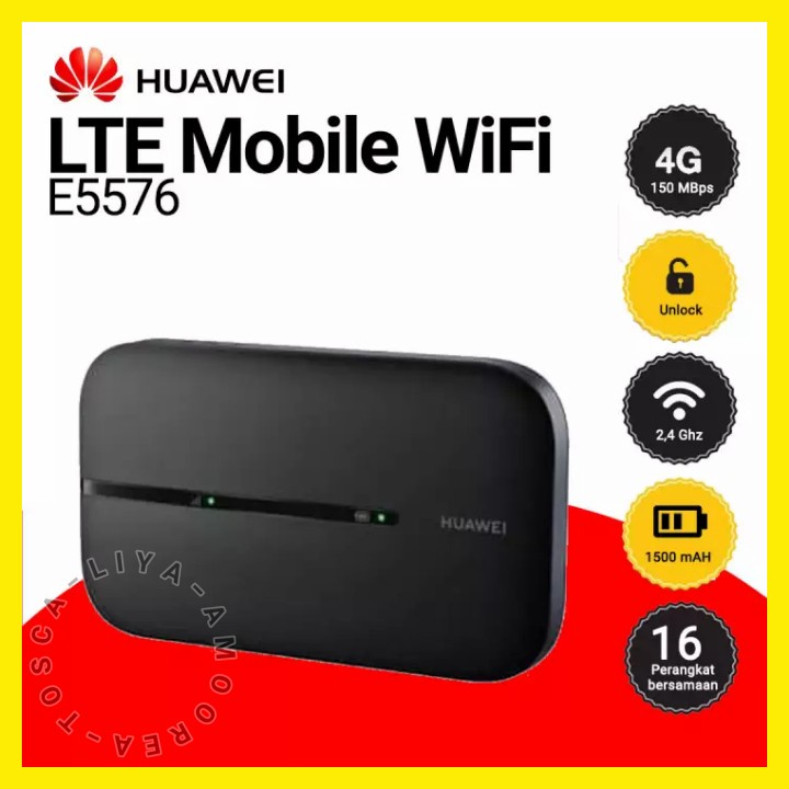 Modem E5576 Mifi 4G Huawei Wifi Unlock BYPASS Free XL GO IZI 20GB
