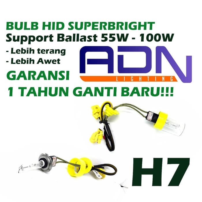 BOHLAM BULB HID H7 QUICK START ADN SUPERBRIGHT 35W 55W - 100W GARANSI