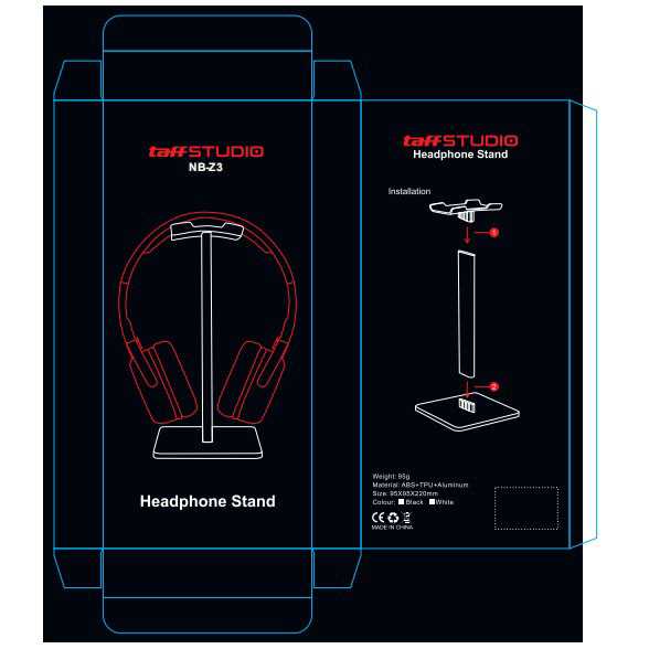 Headset Stand Headphone Hanger Bracket Studio Universal Tempat Gantungan Gaming Holder