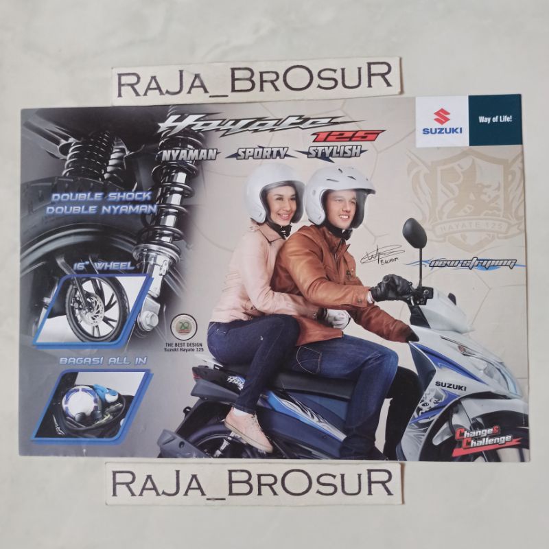 Poster brosur flyer Suzuki Hayate125 Hayate 125 Irfan Bachdim 2011